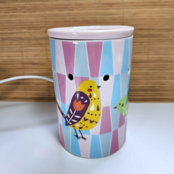 Scentsy Wax Warmer Pretty Bird Retired 2017 Full Size with Bulb Clean - Picture 1 of 14